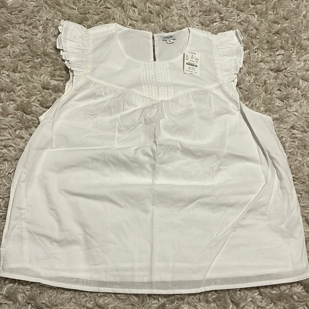 J.Crew ruffle sleeve tank top. New with tags!